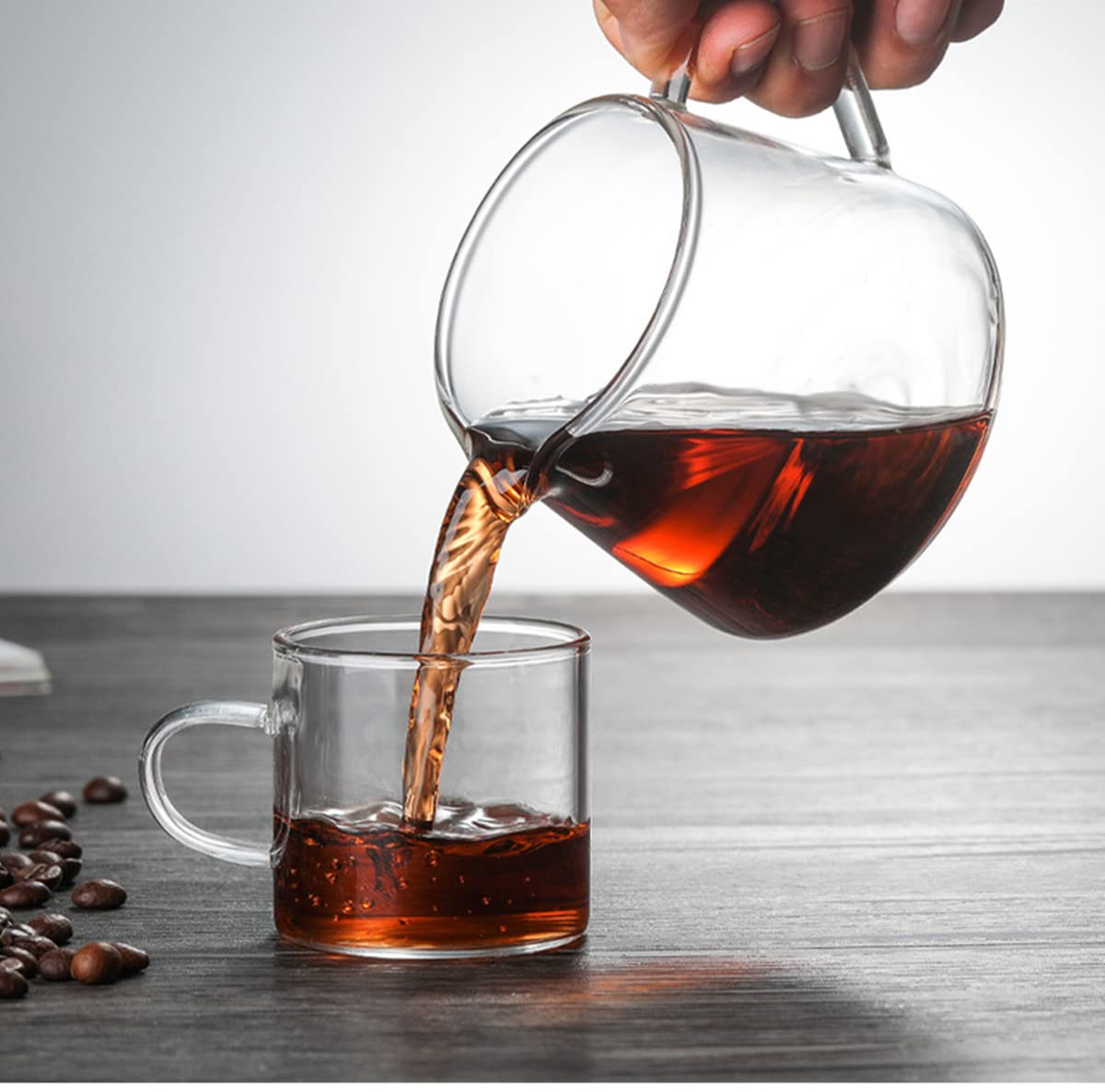 Premium Borosilicate Glass Coffee Server - 650ml/22oz Heat-Resistant Carafe for Brewing Coffee, Tea & Milk - Perfect for Home, Office & Cafe Use