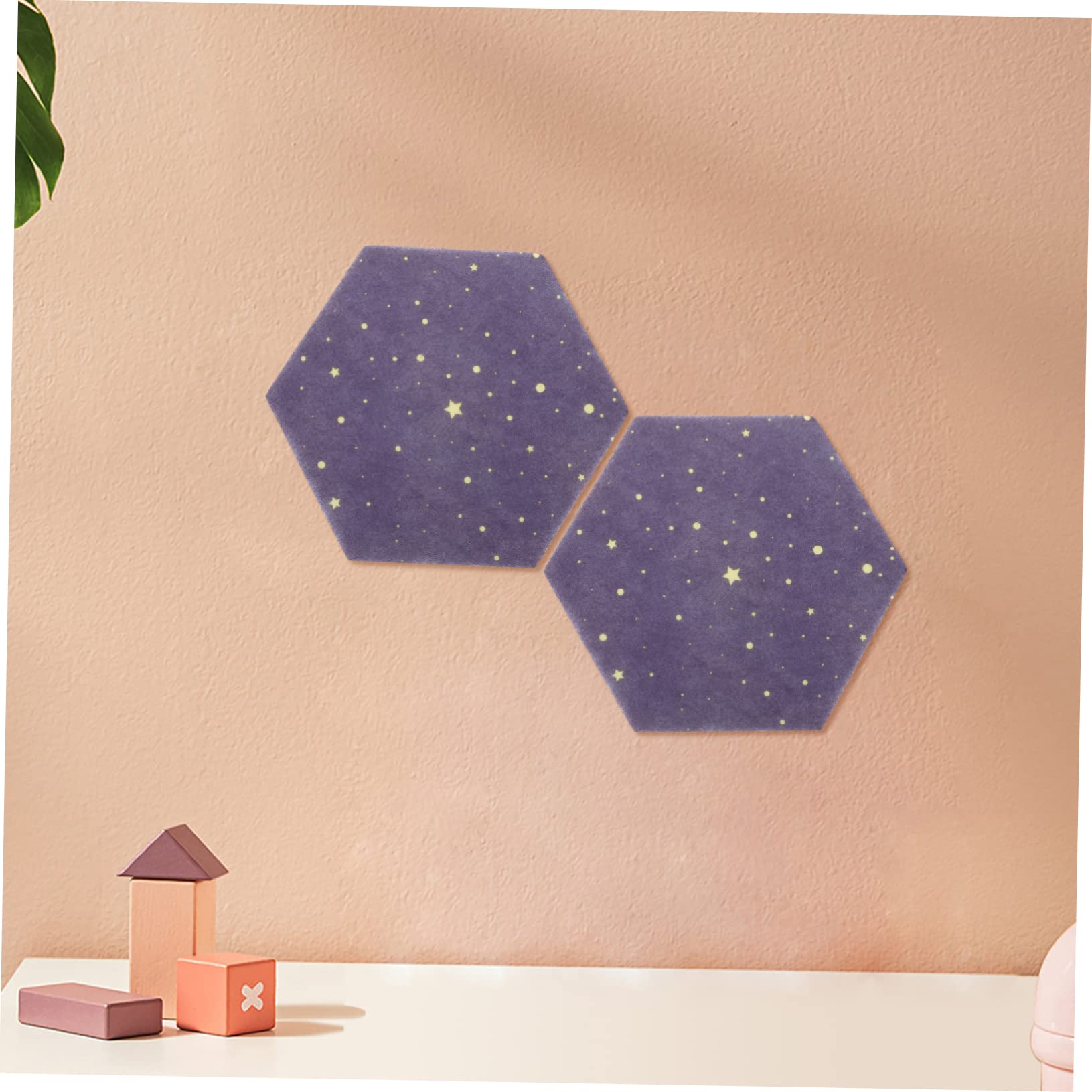Hexagon Felt Memo Boards Set - 6 Pack Reusable Adhesive Wall Pin Boards with Chalkboard Surface - Perfect for Home Office Decor, Classroom Organization & Kitchen Memo Board