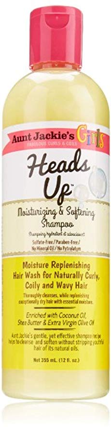 Aunt Jackie's Girls Baby Curls Head Up Moisturizing & Softening Shampoo for Natural Hair - Hydrating Wash for Kids & Toddlers with Curly Hair - Perfect for Daily Use & Gentle Cleansing