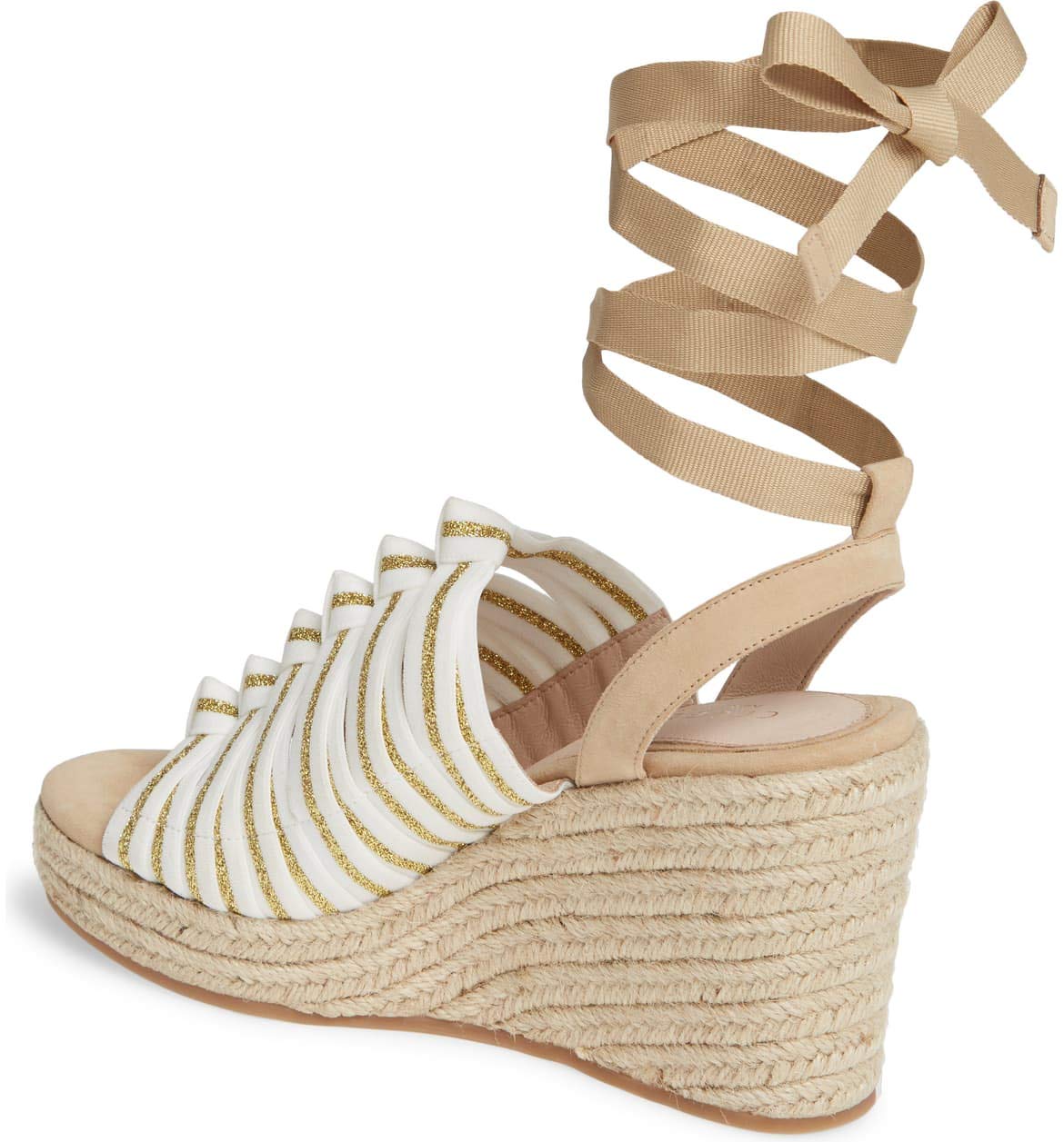 Cecelia New York Serena Off Denim Faded Jeans Espadrille Wedge Platform Sandals for Women - Stylish Summer Casual Shoes for Beach, Party & Everyday Wear