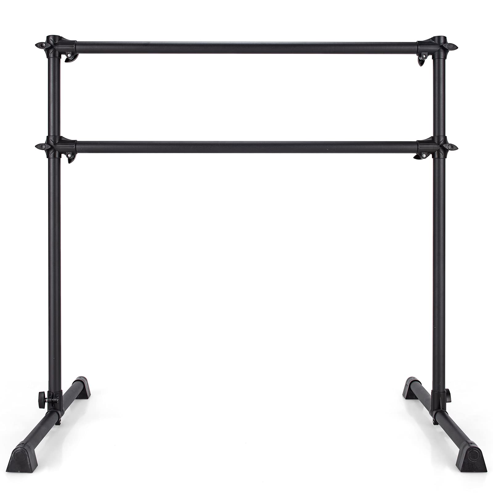 Goplus 4 FT Portable Double Ballet Barre Bar - Adjustable Height 7” to 46” for Home, School & Gym - Freestanding Dance Bar for Kids & Adults - Perfect for Ballet Practice, Stretching & Barre Workouts