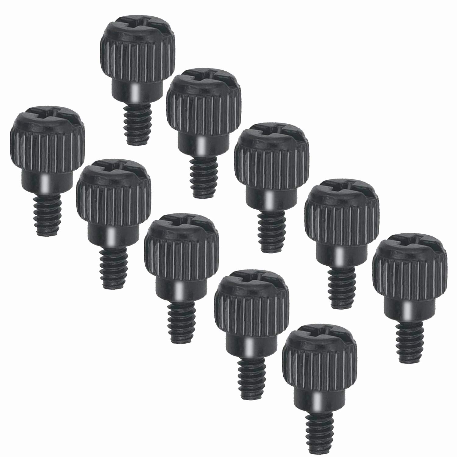 10 Pack 6-32 Thread PC Case Thumbscrews - Computer Case Fasteners for Cover, Power Supply, PCI Slots & Hard Drives | Easy Installation & Secure Fit for PC Builds & Upgrades