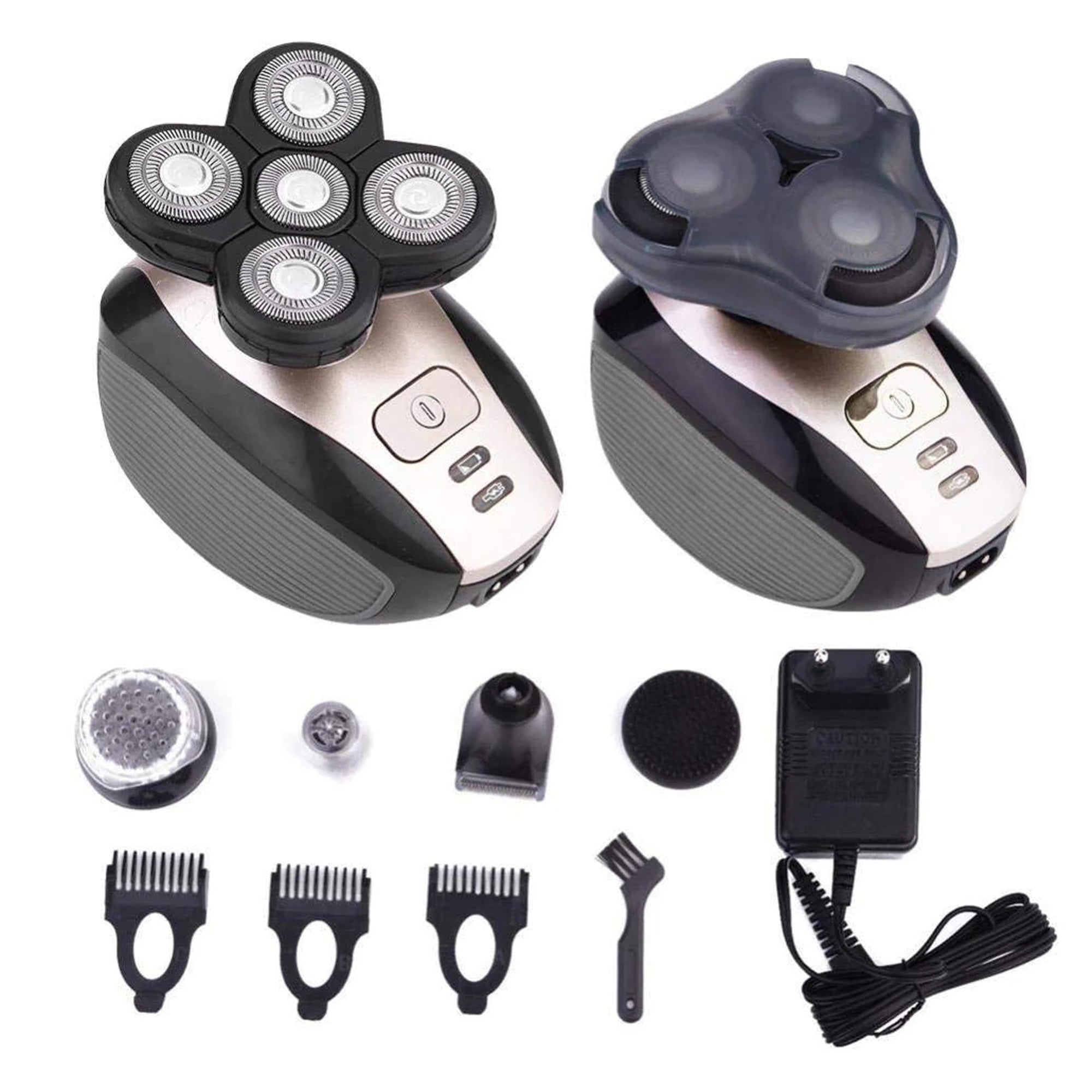 Premium Titanium Series Total Shaver for Men - Electric Razor with 5D Floating Heads & Wet/Dry Use - Perfect for Travel, Gym & Daily Grooming
