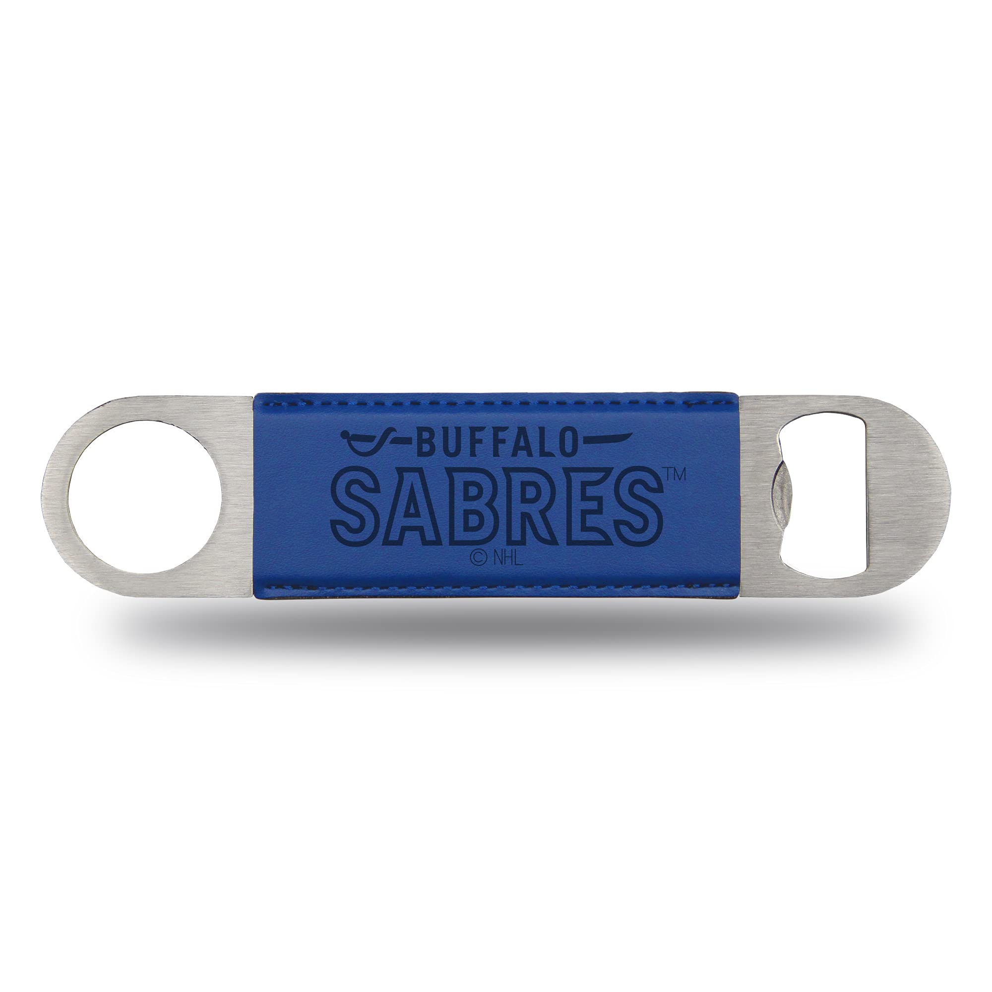 NHL Laser Engraved Bar Blade - Faux Leather Beverage Accessory for Hockey Fans | Perfect for Game Day Parties, Sports Bars & Man Cave Decor