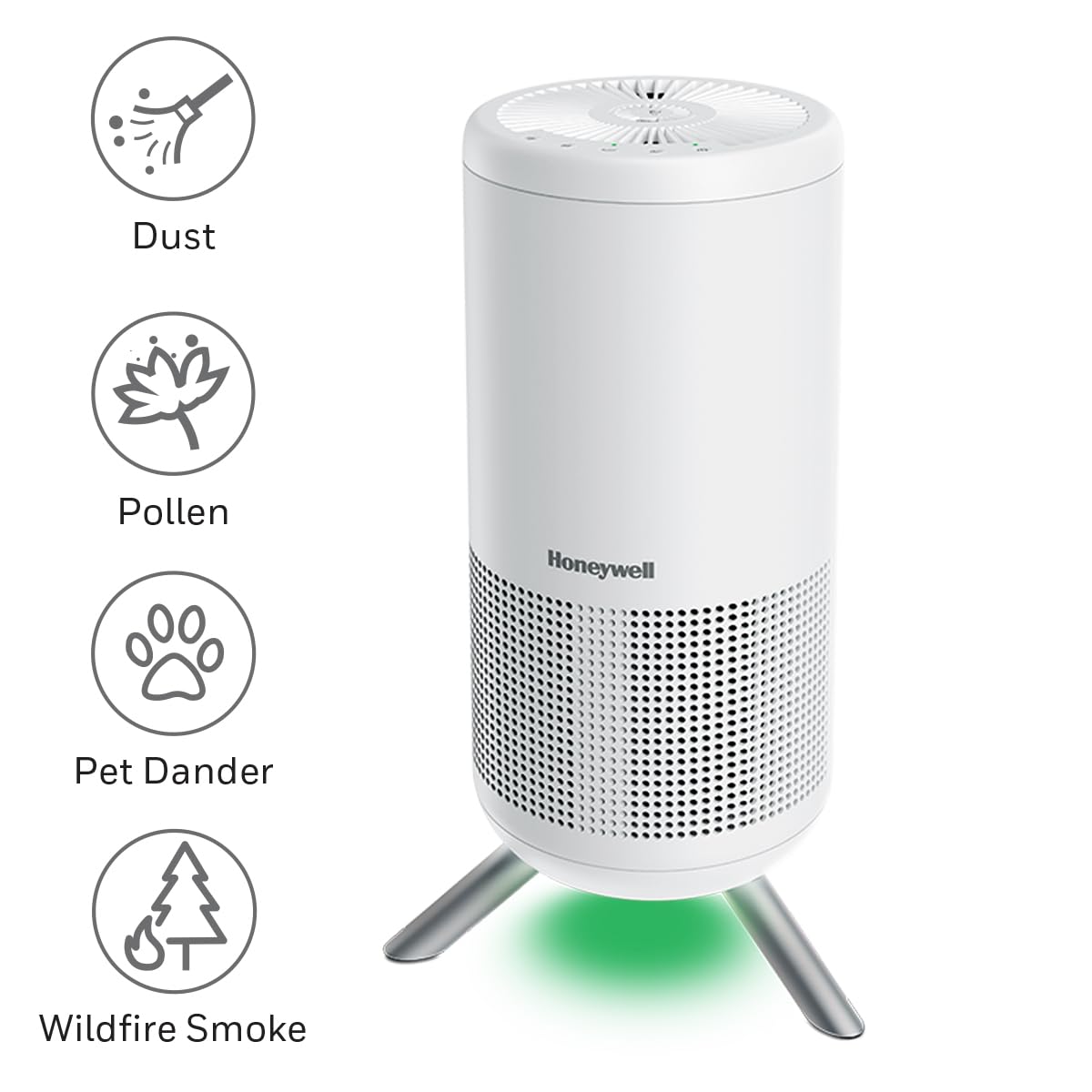 Honeywell HEPA Air Purifier for Medium Rooms up to 190 sq ft - White HPA830W with Auto Mode & UltraQuiet Technology - Reduces Allergens, Smoke, Pollen - Perfect for Bedrooms, Living Rooms & Home Offices