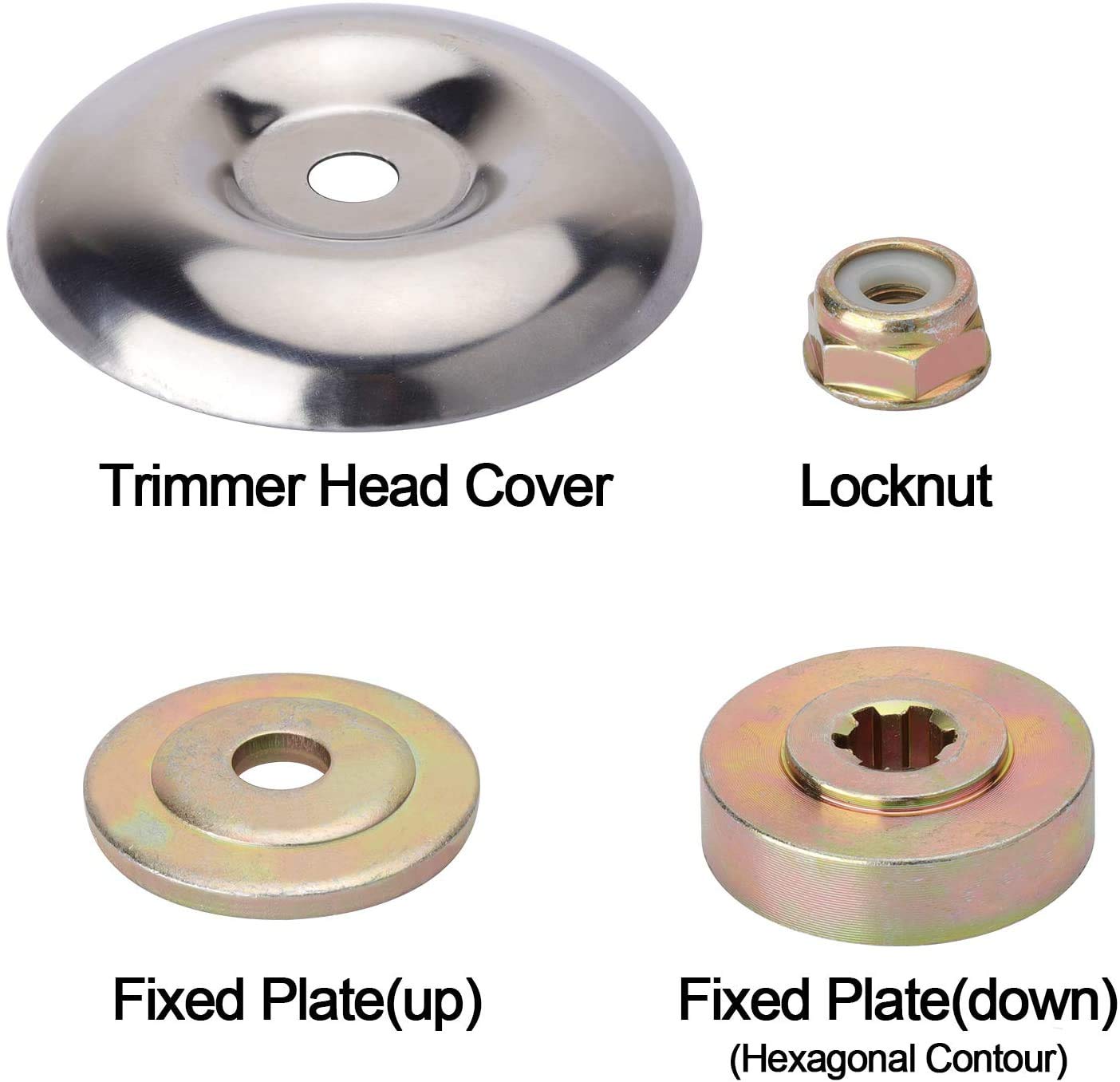 4-Piece Weed Trimmer Adapter Kit for Lawn Mower Blade - Replacement Trimmer Head Adapter Nut Fixing Set | Perfect for Lawn Care, Gardening & Yard Maintenance