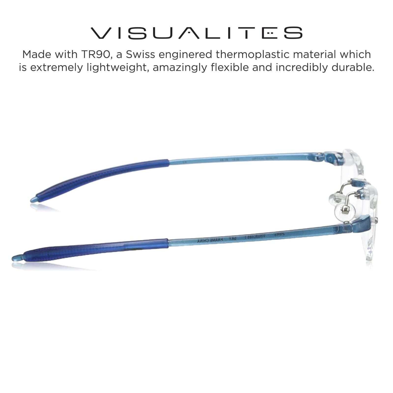 Lightweight Rimless Reading Glasses for Men & Women - VIS 1 Model - Perfect for Reading, Computer Work & Daily Use