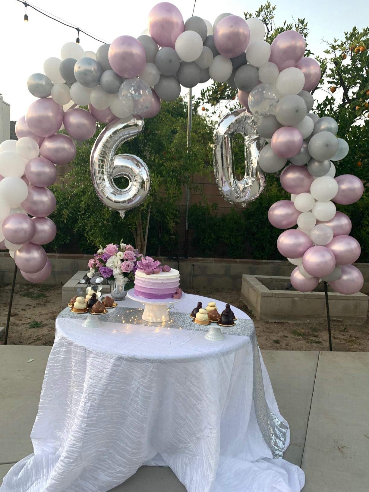 100-Pack 5-Inch Metallic Silver & Pink Chrome Latex Balloons for Birthday, Wedding, Engagement, Anniversary - Party Decorations for Christmas, Festival, Picnic & Family Gatherings (Durable & Shiny)