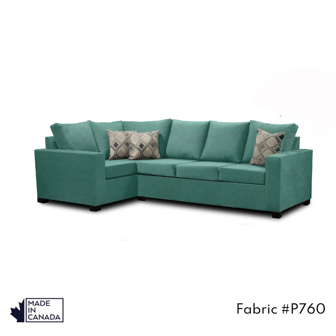 Canadian Made 3 x 1 Sectional Sofa with LHF/RHF Configurations & 17 Color Options - Perfect for Living Rooms, Apartments & Home Theaters
