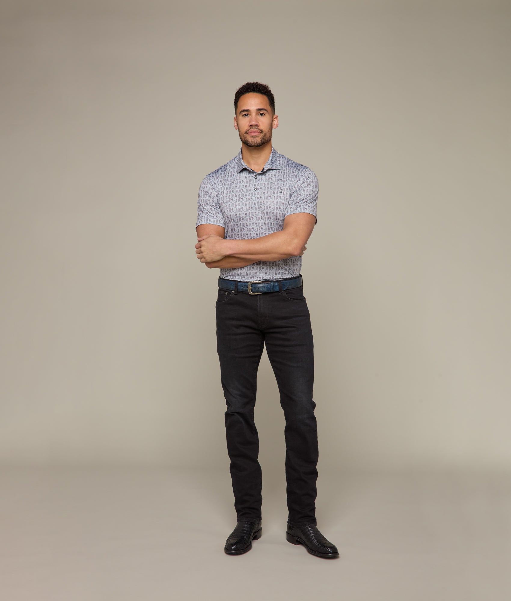Lucchese Men's Golf Polo Shirt - Breathable & Moisture-Wicking Performance Polo for Golf, Casual Wear & Outdoor Activities