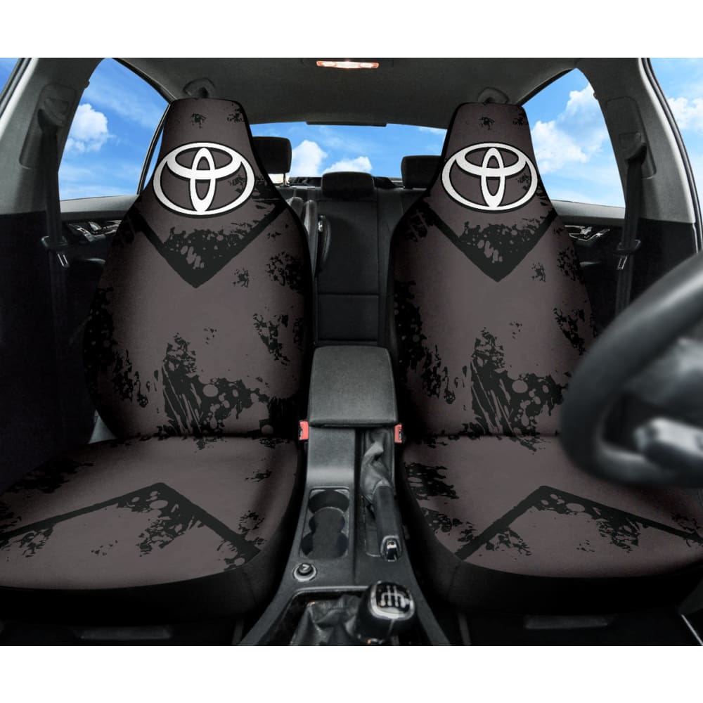 Premium Black & Grey Custom Toyota Car Seat Covers - Stylish & Durable 3D Design (Model 211001) | Perfect for Daily Commute, Road Trips & Car Interior Protection