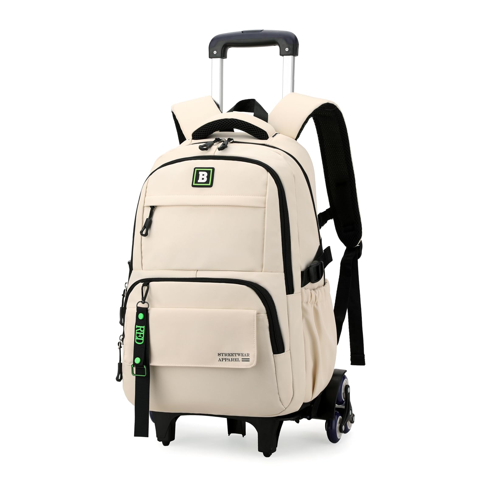 Rolling Backpack for Boys & Kids - Wheeled School Backpack with Trolley Handle for Teens & Elementary Students - Perfect for School, Travel & Daily Commute