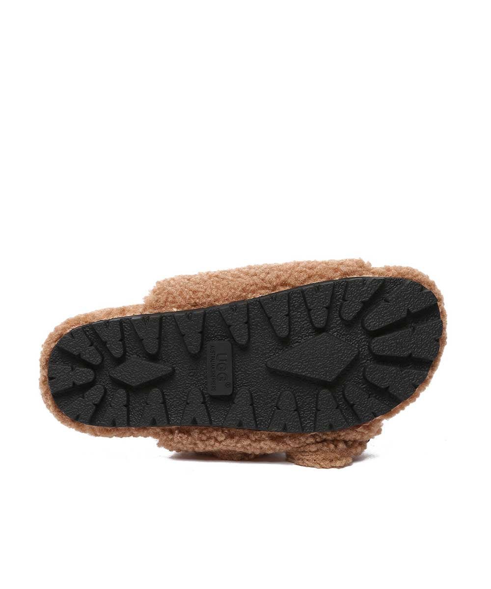 Women's UGG Jenny Fluffy Sandals - Comfortable Fuzzy Slide Sandals for Women | Summer Casual & Beach Wear | Perfect for Lounging, Errands, and Vacation Outfits