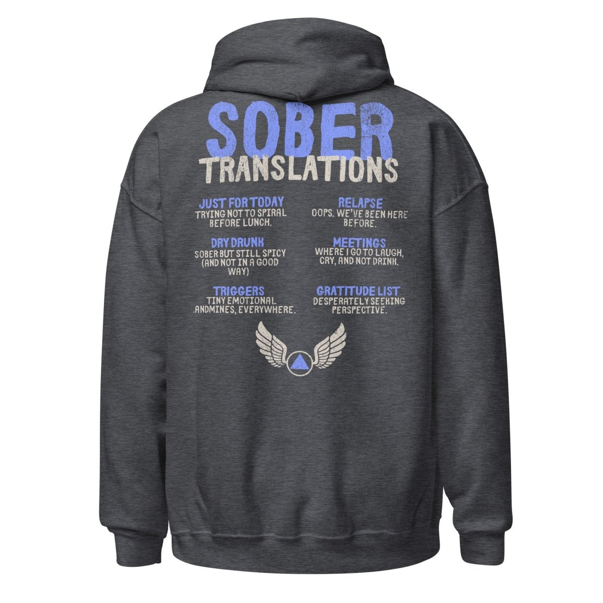 Sober Translations Vol. 2 Reimagined - Classic Recovery Hoodie for Men & Women | Comfortable Addiction Recovery Apparel | Perfect for AA Meetings, Sober Living & Everyday Wear