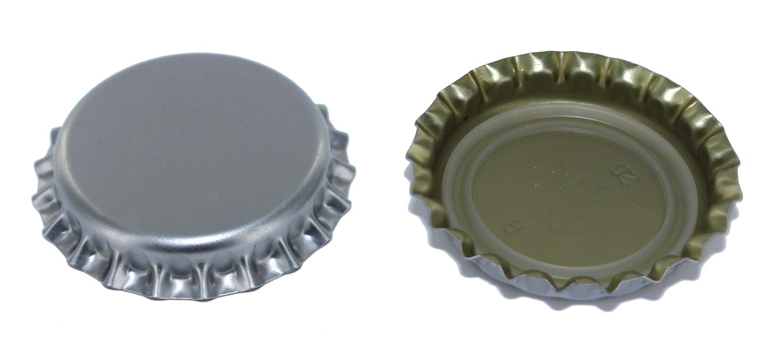 Ohio Silver Crown Caps - 100ct for Home Brewing & Bottling Beer