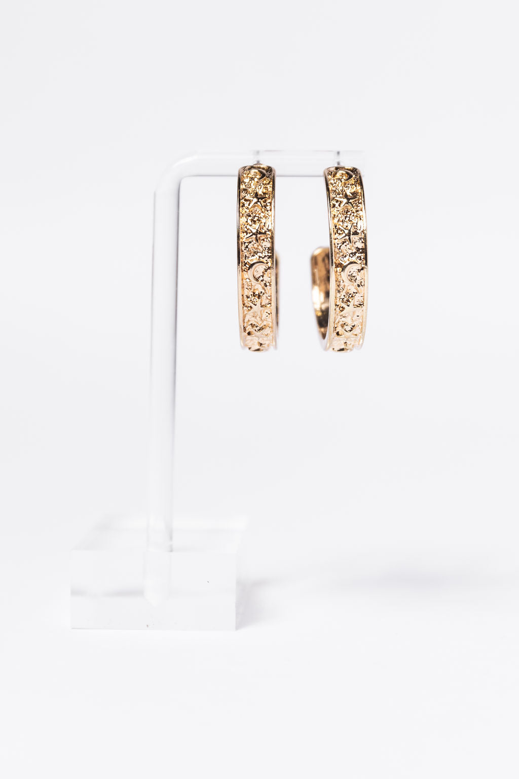Celestial Gold Hoop Earrings for Women - 14K Gold Plated Dainty Hoops - Elegant Everyday Jewelry for Parties, Weddings & Gifting