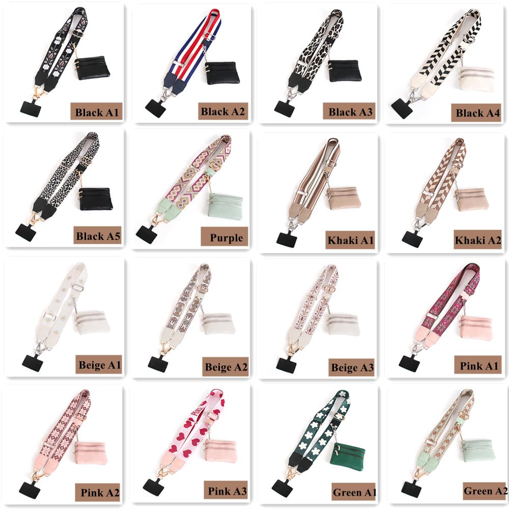 Universal Phone Lanyard with Zippered Pouch - Crossbody Wrist Strap & Wallet for iPhone, Samsung & Smartphones - Perfect for Travel, Shopping & Hands-Free Convenience