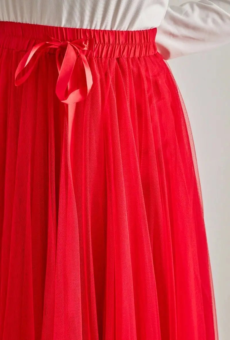 Aria Long Tulle Skirt - Elegant Flowy Maxi Skirt for Women | Perfect for Weddings, Parties & Special Occasions