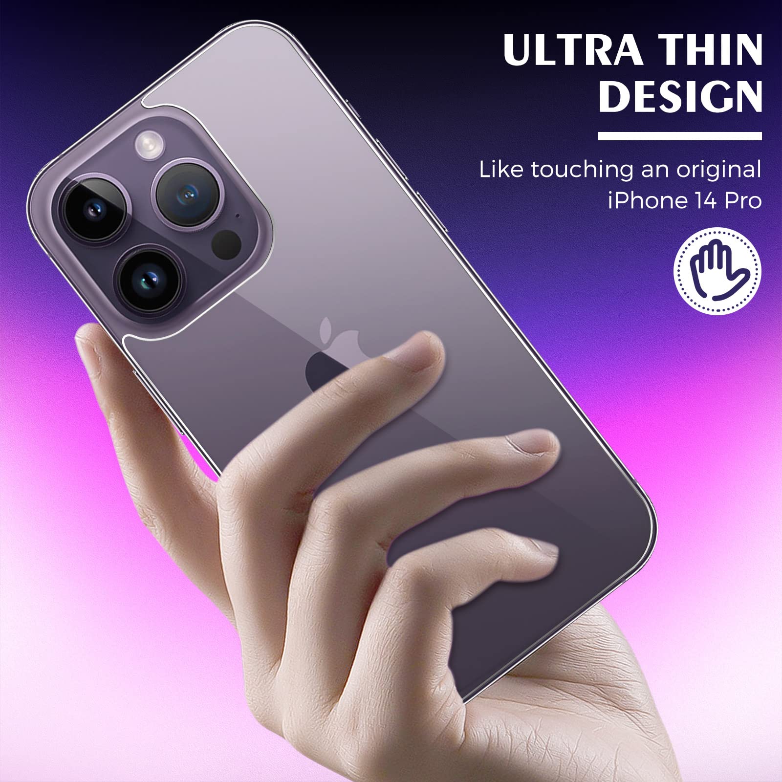 Beeyoka [3 Pack] iPhone 14 Pro Screen Protector Set - Front & Back Tempered Glass + Camera Lens Protector | Anti-Fingerprint, Anti-Scratch, HD Clear | Perfect for Everyday Use, Travel & Outdoor Activities (6.1 inch)