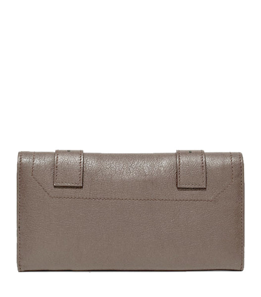 Premium PS1 Continental Flap Wallet in Smoke Gray - Slim RFID-Blocking Leather Wallet for Men & Women | Perfect for Travel, Business & Everyday Use