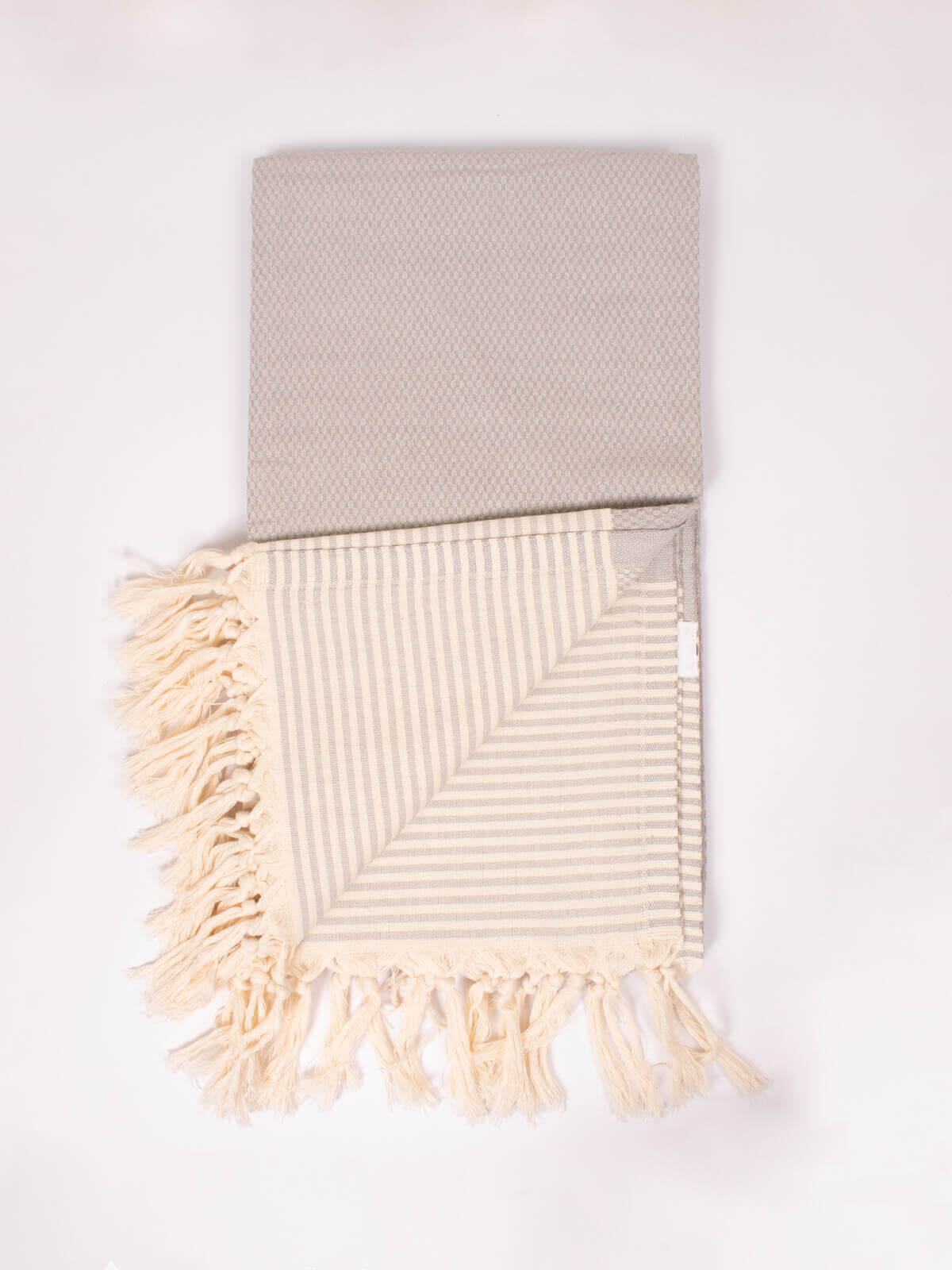 Premium Amalfi Hammam Towel - Soft & Absorbent Pearl Grey Bath Towel for Spa, Beach, and Yoga - Luxury Turkish Cotton Towel