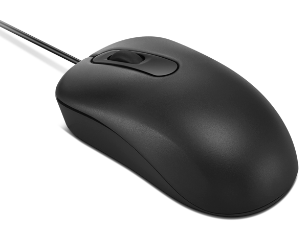 Lenovo USB Wired Mouse - Ergonomic Optical Computer Mouse with 3 Buttons & Scroll Wheel for Laptop, PC, Desktop - Perfect for Office, Home, Gaming & Travel Use