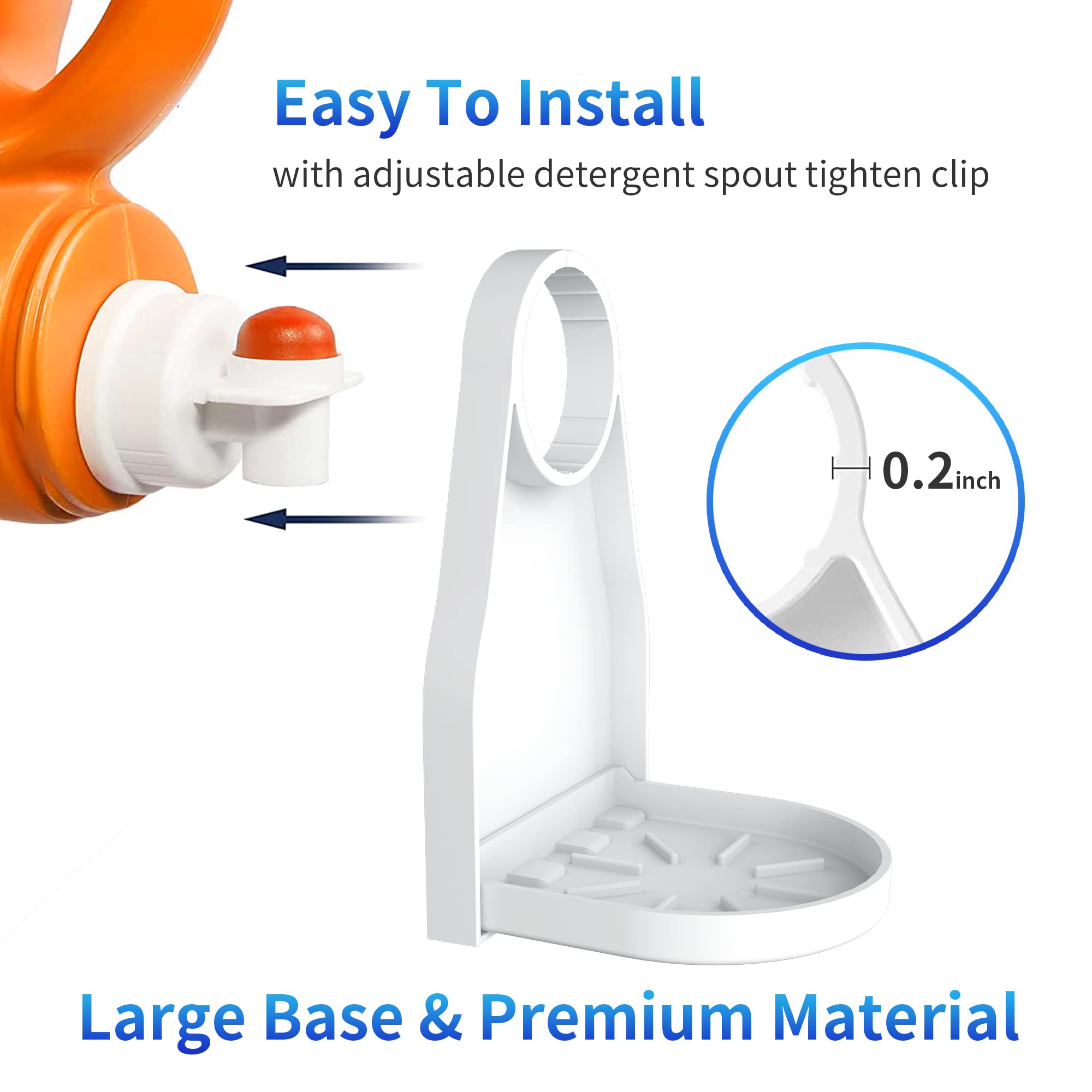 2 Pack Laundry Detergent Cup Holder & Drip Catcher - Leak-Proof Laundry Organizer Clip for Detergent & Fabric Softener Bottles - Keep Laundry Room Clean & Tidy - Perfect for Home, Apartment & Laundromat Use