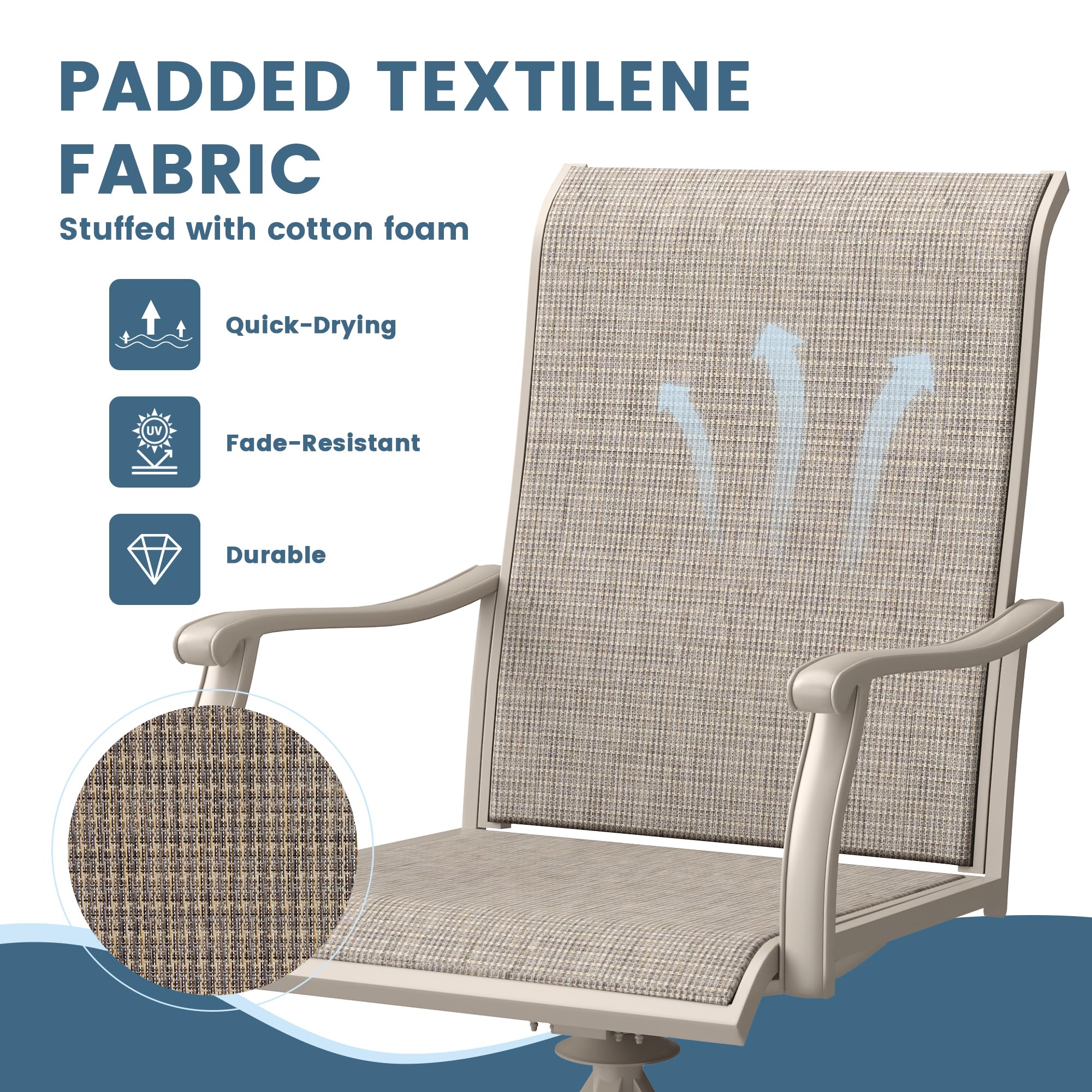 7-Piece Patio Dining Set with 47.2