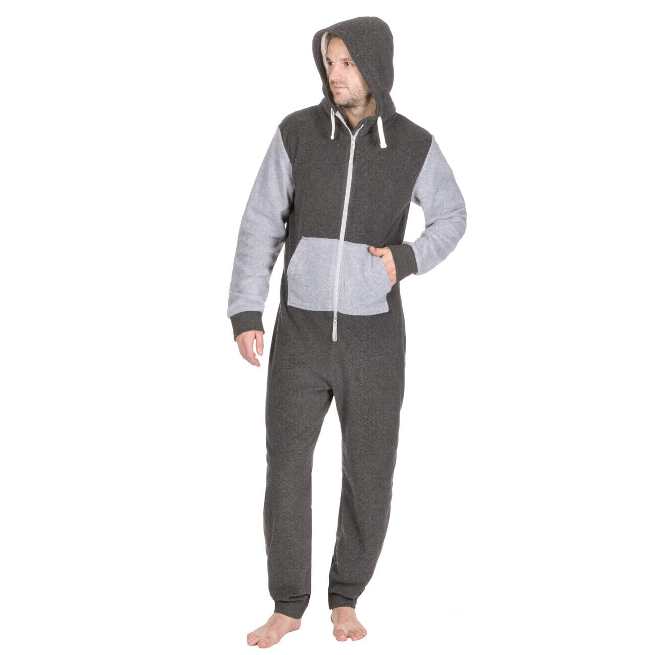 **Purdashian Men's Fleece Onesie Pajamas - Soft & Warm Hooded Loungewear for Adults | All-in-One Sleepwear & Nightwear | Perfect for Relaxing at Home, Lounging, or Cold Weather Comfort**