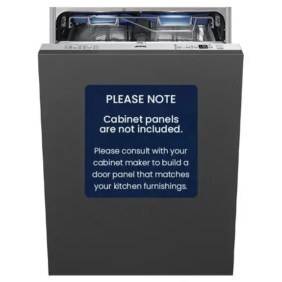 Smeg 60cm Built-In Dishwasher - Energy Efficient Sapphire Blue Appliance for Modern Kitchens | Perfect for Small Families & Open-Concept Homes