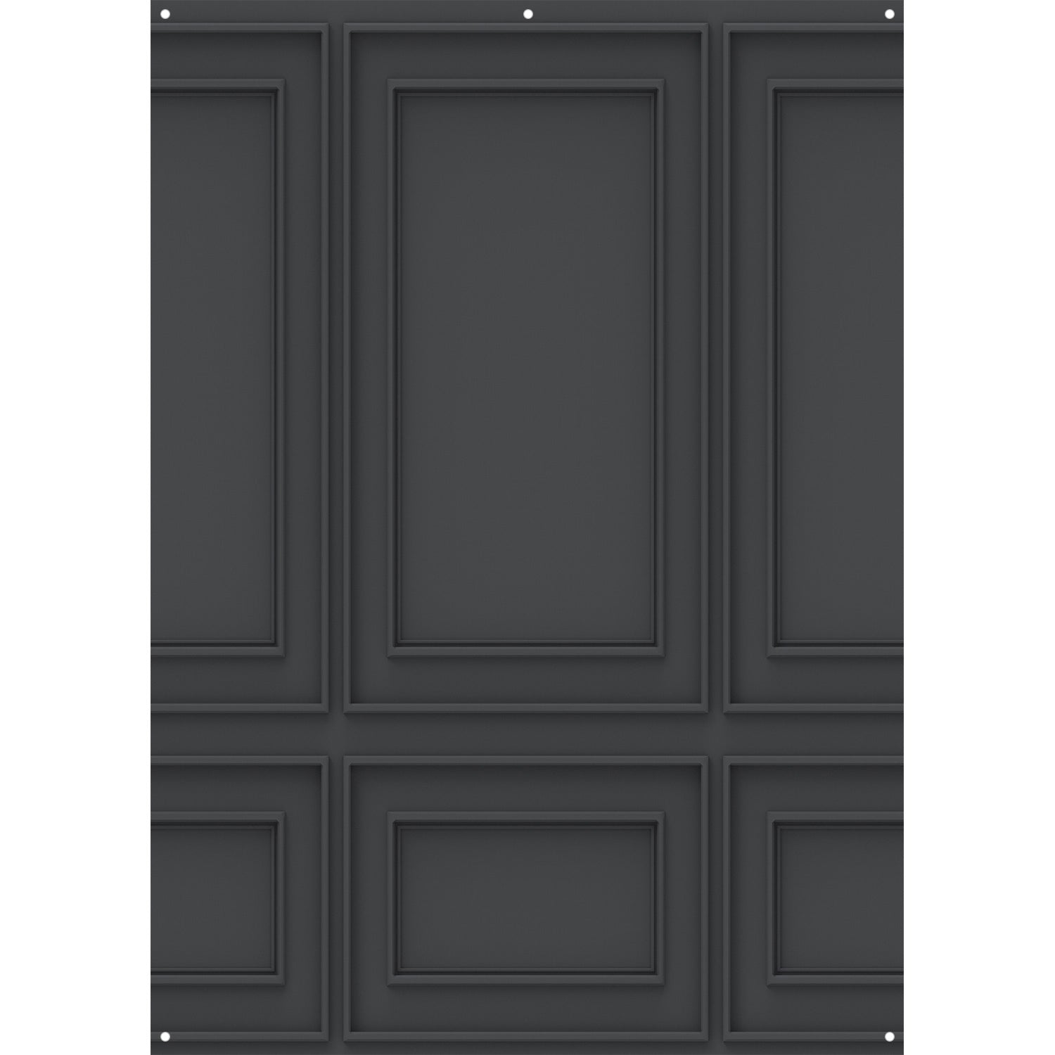 X Drop Premium Vinyl Backdrop - Dark Wall Molding (5' x 7') for Photography Studio, Video Background & Home Decor