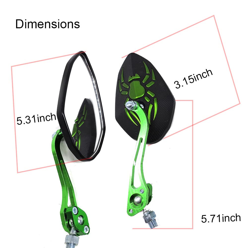 360° Adjustable Wide Angle Bike Mirror - Handlebar Mount Rearview Mirror for Road, Mountain & Electric Bicycles | Enhanced Safety for Commuting & Outdoor Cycling