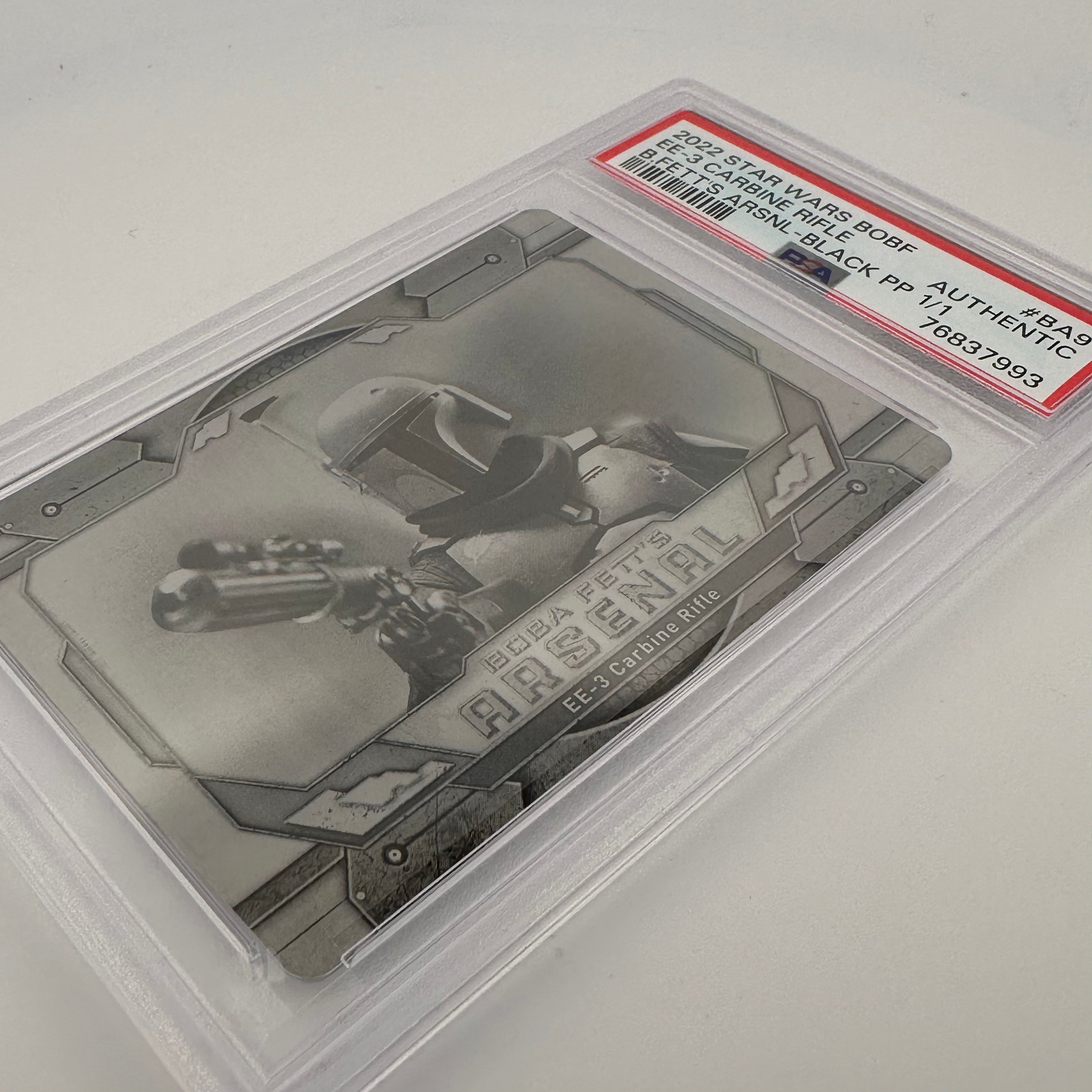 Authentic EE3 Carbine Rifle Replica - Star Wars The Book of Boba Fett Collectible - Black Series 1/1 Printing Plate - Perfect for Cosplay, Display & Star Wars Fans