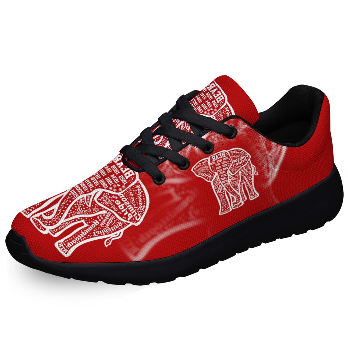 Sonzj-II Alabama Elephant Shoes for Women & Men - Lightweight Running, Tennis, Walking Sneakers - Casual Athletic Shoes for Gym, Golf & Travel - Perfect for Sports, Workouts & Everyday Wear