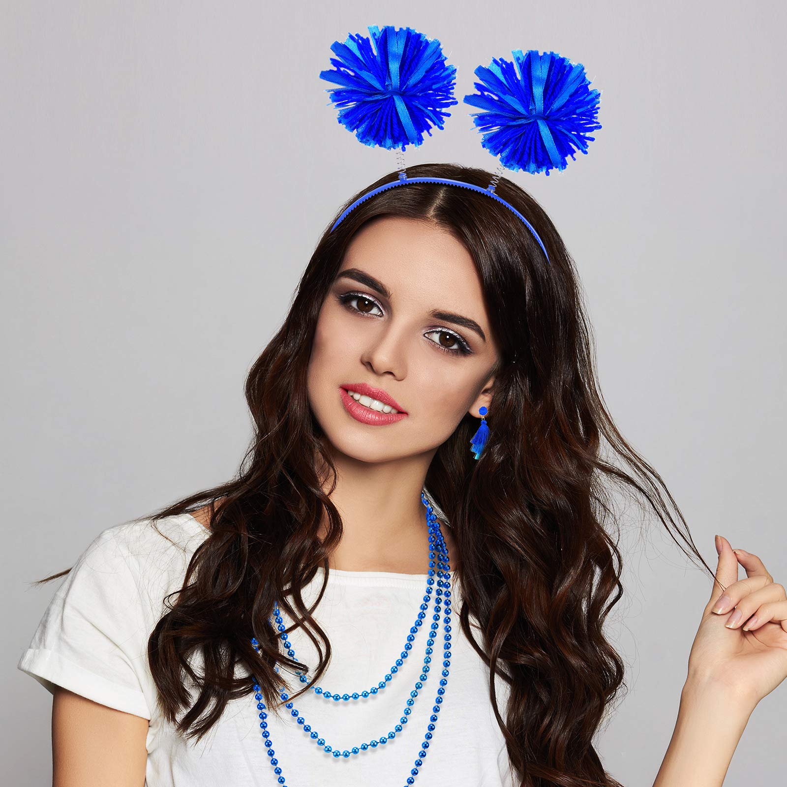 Women's Party Costume Accessories Set - Fluffy Tutu Skirt, Glitter Headband, Tassel Earrings & Beaded Necklace for Halloween, Cosplay, Birthday Celebrations & Dance Performances