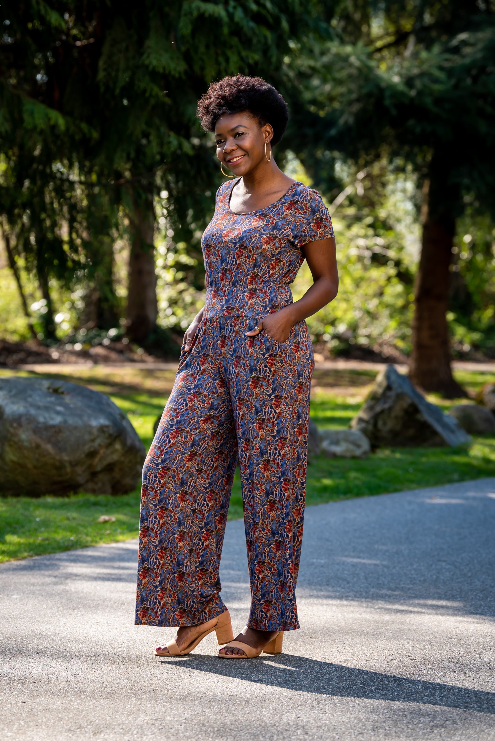 Jolin Jumpsuit - Shadow Dance Bamboo Fabric Women's Romper | Perfect for Summer Outfits, Beach Vacations & Casual Wear