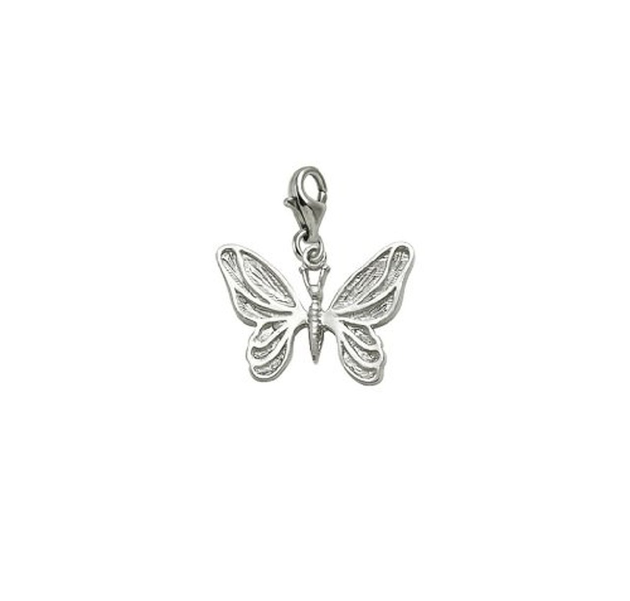 Elegant Butterfly Charm with Lobster Claw Clasp - Sterling Silver Jewelry for Bracelets & Necklaces | Perfect for DIY Jewelry Making, Gifts, and Everyday Wear