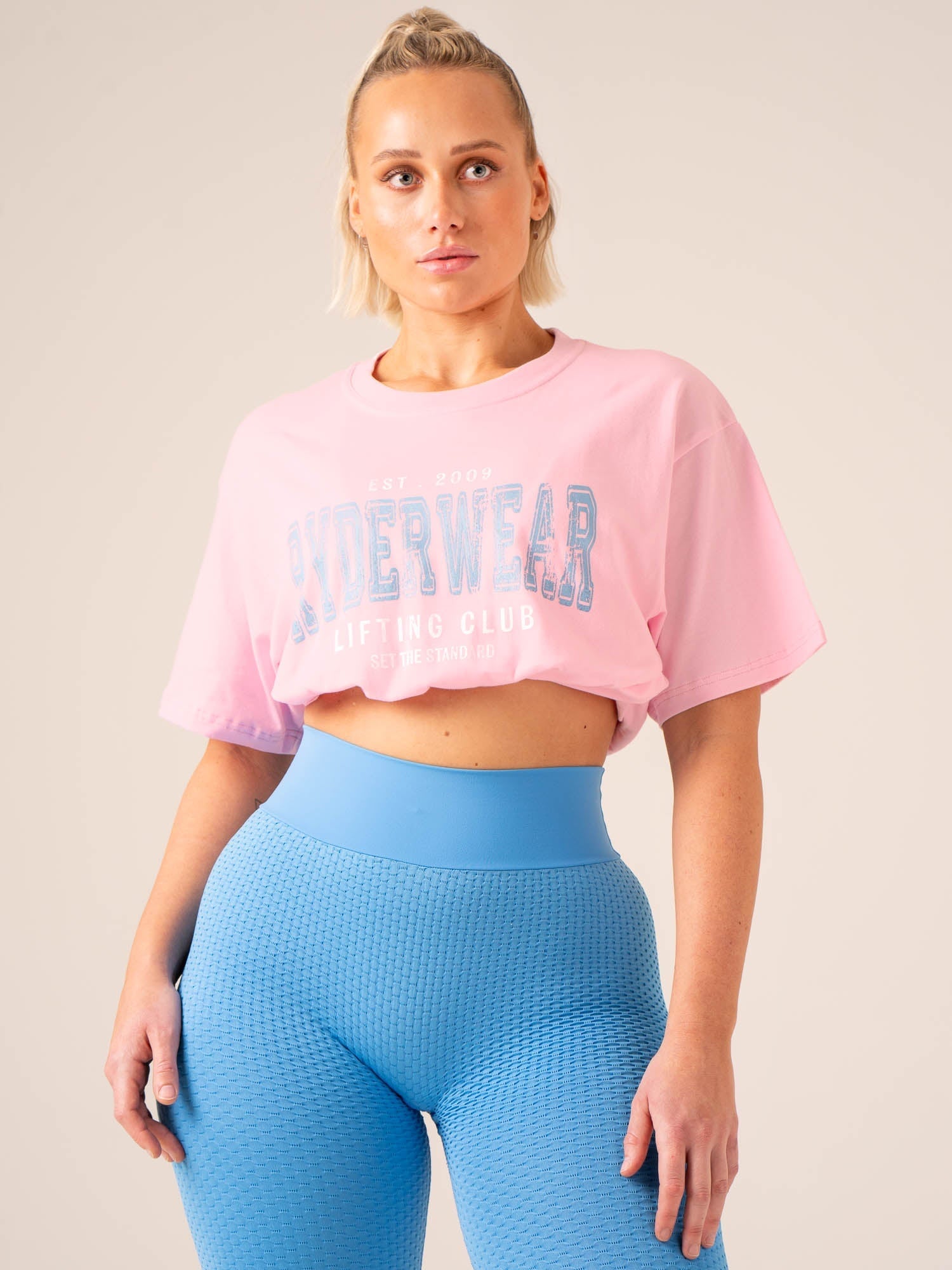 Grit Oversized T-Shirt for Women - Soft Cotton Pink Relaxed Fit Tee - Perfect for Casual Wear, Street Style & Loungewear