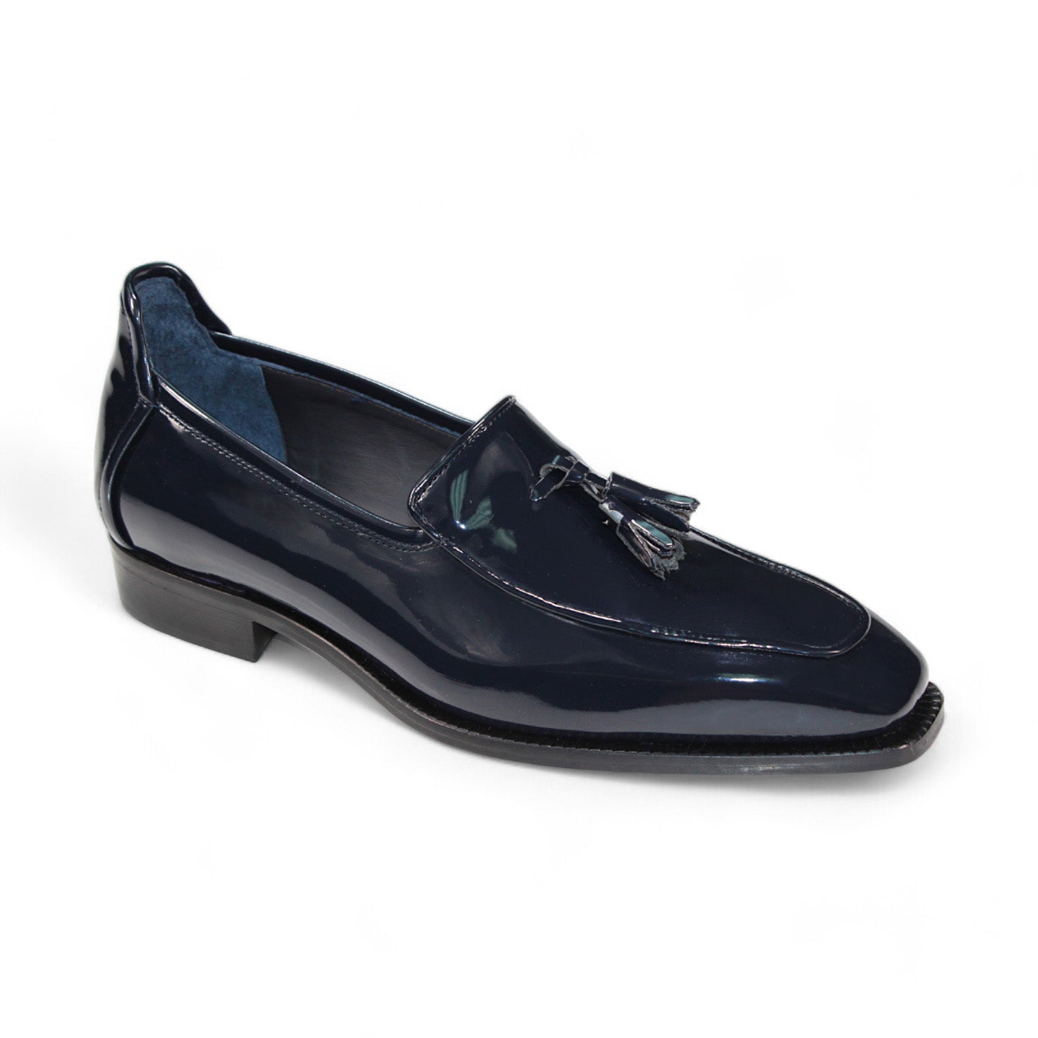Duca Di Matiste Fano Navy Blue Men's Dress Shoes - Premium Italian Leather Formal Shoes for Business, Wedding & Special Occasions