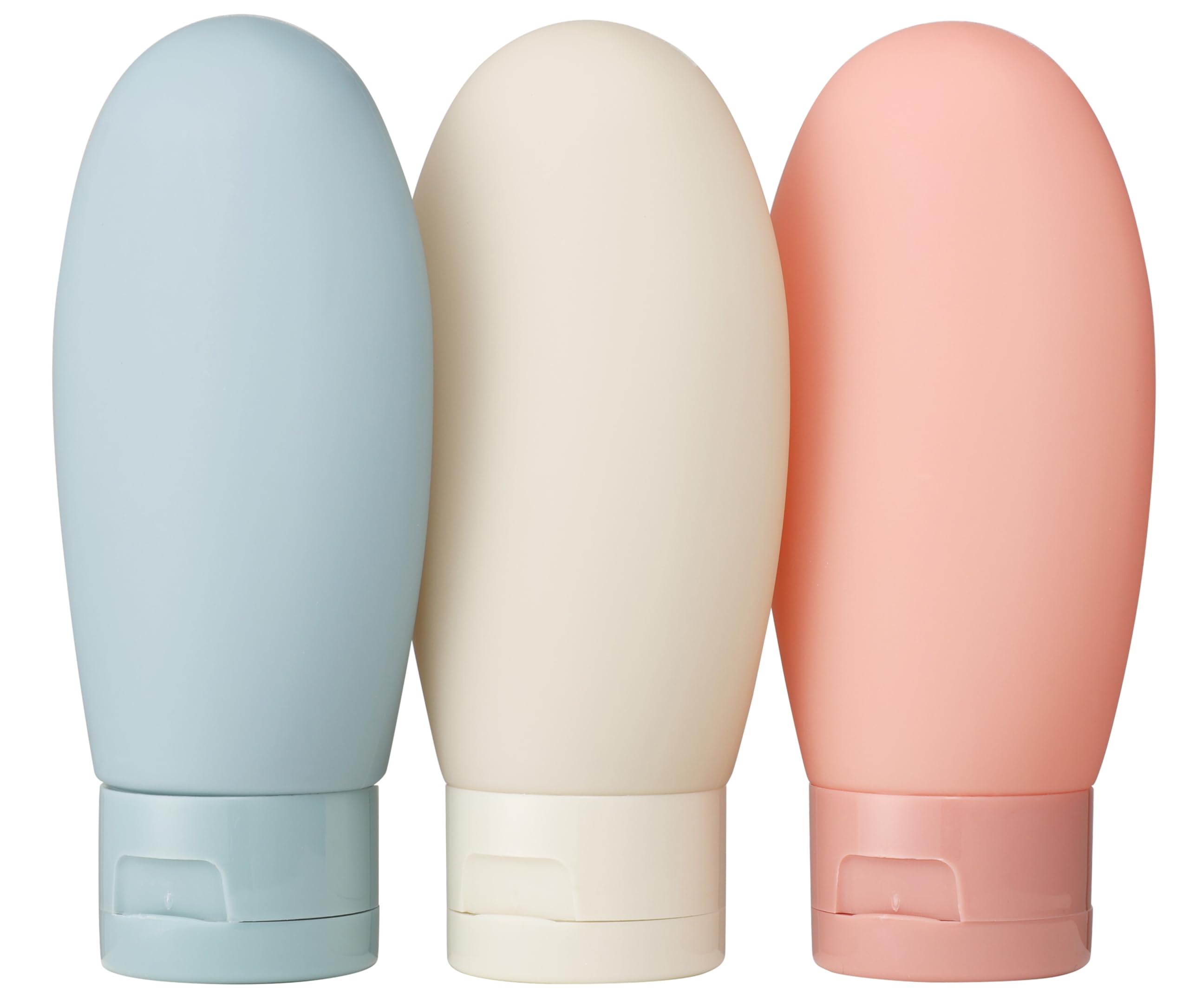 Beauté Secrets 3-Pack Travel Bottles for Toiletries - Leakproof Shampoo & Lotion Containers for Airplane Carry-On, Gym, Camping & Vacation Essentials (BPA-Free Mini Bottles)
