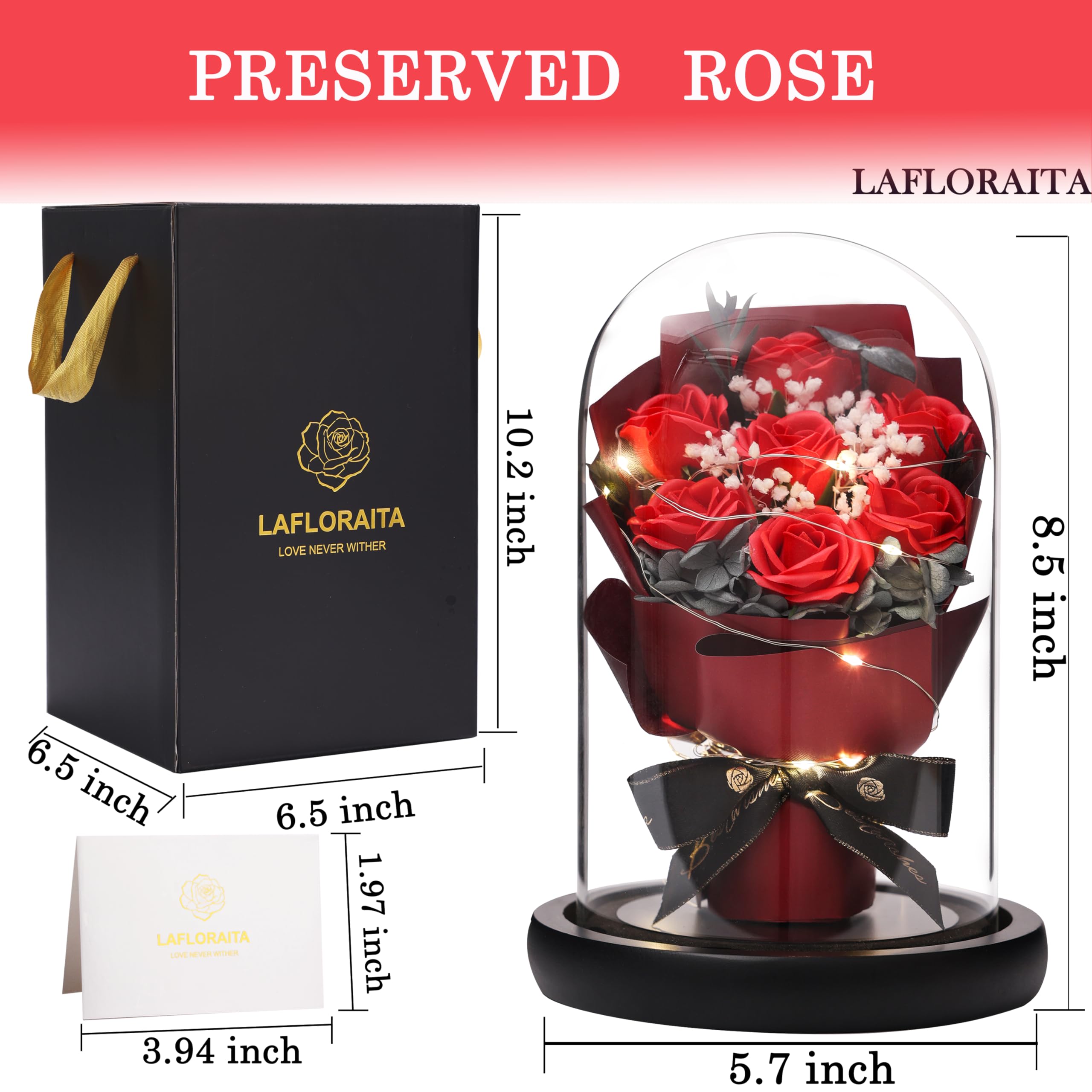 Beautiful Rose Gifts for Women - Perfect for Valentine's Day, Mother's Day, Birthday & Anniversary Presents | Romantic Floral Arrangement for Wife, Girlfriend & Mom | Ideal for Home Decor, Wedding Centerpieces & Special Occasion Gifts