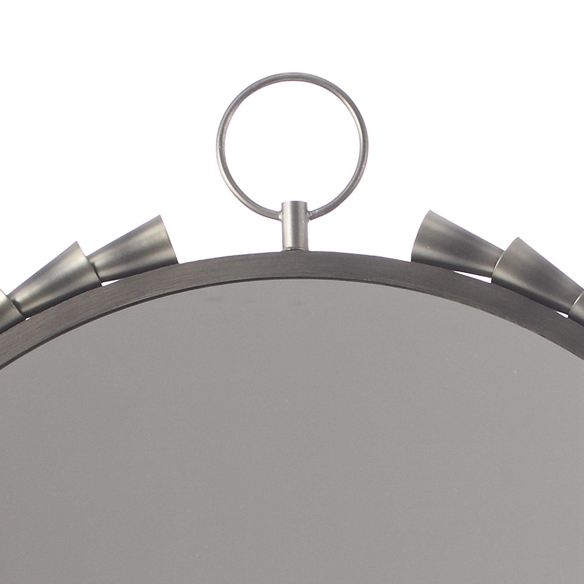 Modern Grey Sunset Wall Mirror - Classic Round Decorative Mirror for Living Room, Bedroom & Entryway - Perfect for Home Decor & Wall Art
