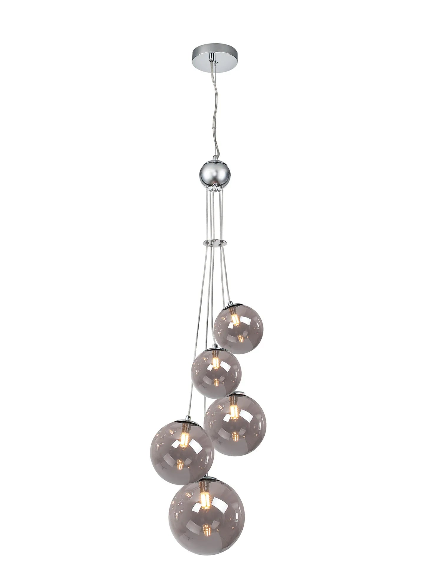 Modern Austin 5-Light Cluster Pendant with G9 Base - Elegant Ceiling Lighting for Dining Room, Kitchen Island, or Entryway