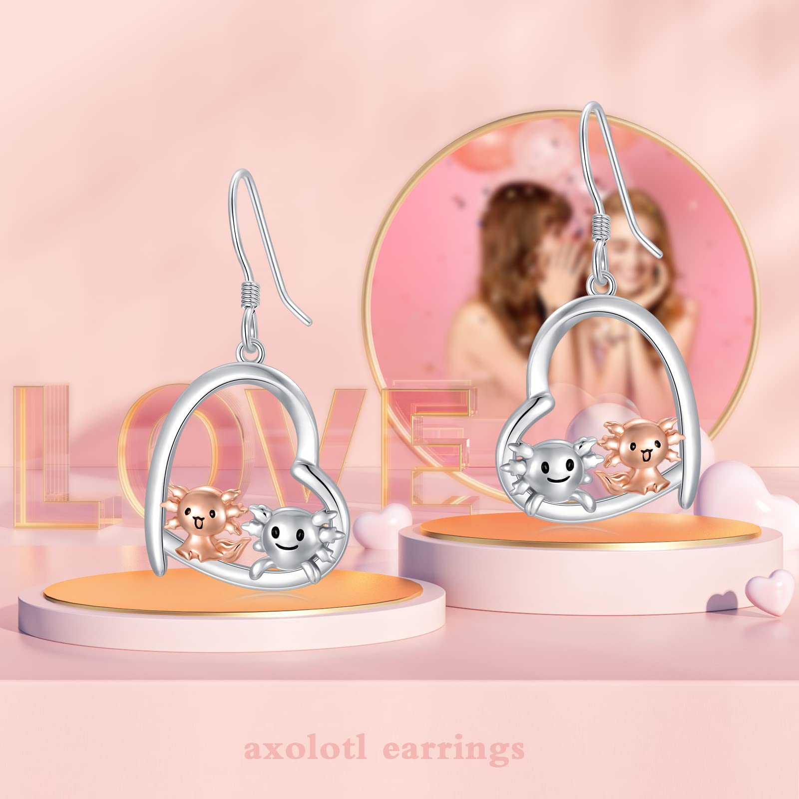 925 Sterling Silver Cute Animal Drop Earrings for Women - Guinea Pig, Penguin, Hippo, Snake, Owl, Cat, Otter, Fox, Tulip & Mermaid Designs | Perfect Sister Gift, Birthday Present & Everyday Fashion Jewelry | Great for Parties, Dating & Office Wear
