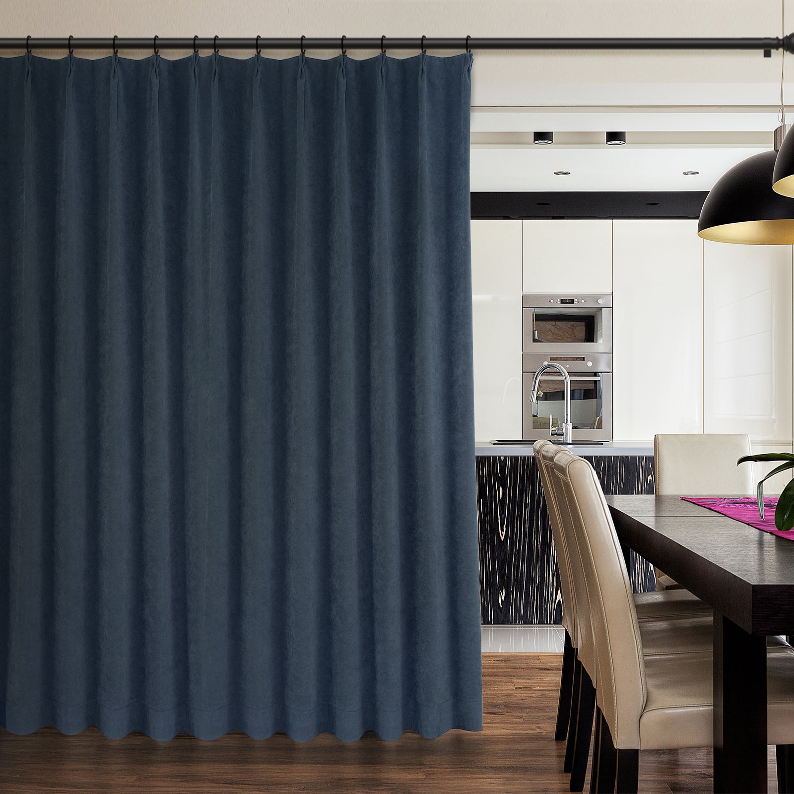 Eclipse Blackout Curtains - Heavyweight Room Divider Drapes with Pinch Pleat Design in Multiple Colors | Perfect for Bedroom, Nursery & Home Theater Light Blocking