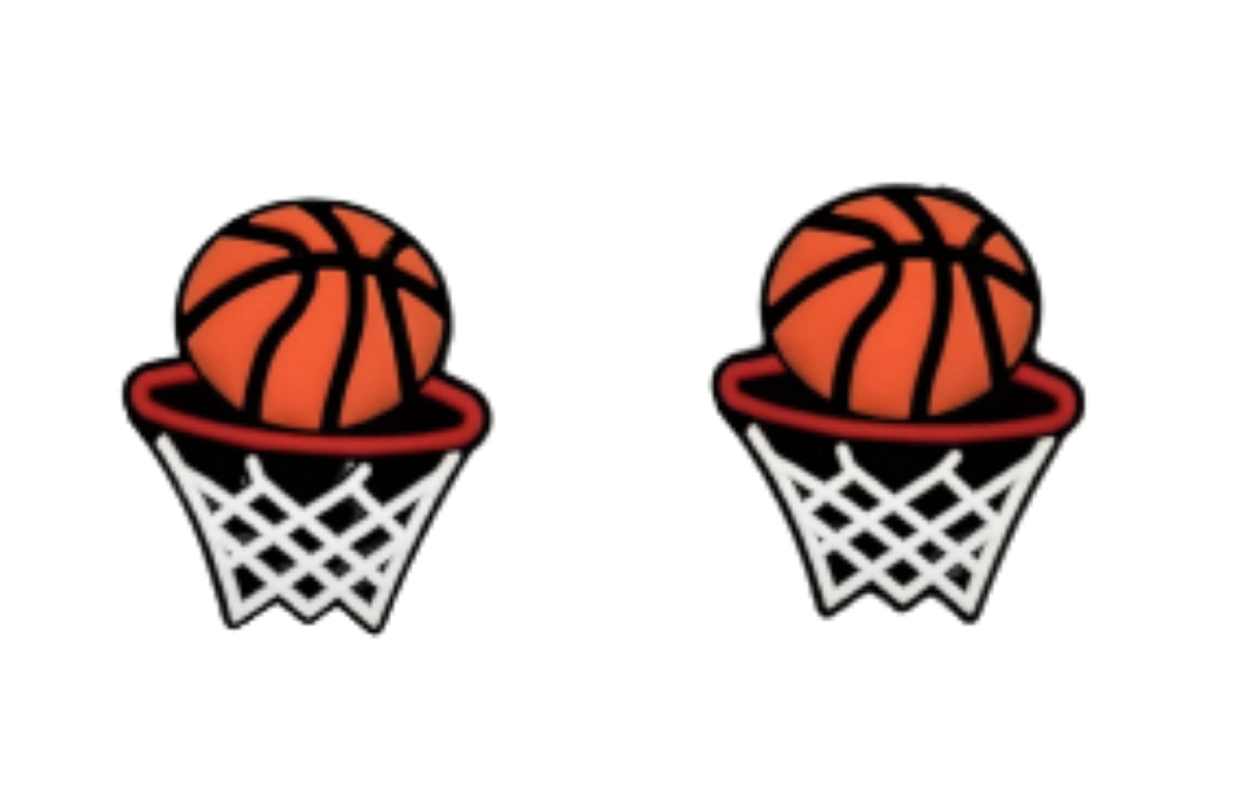 2-Pack Basketball Shoe Charms for Crocs Clogs - Compatible with All Crocs Models | Perfect for Sports Fans, Sneakerheads & Crocs Lovers
