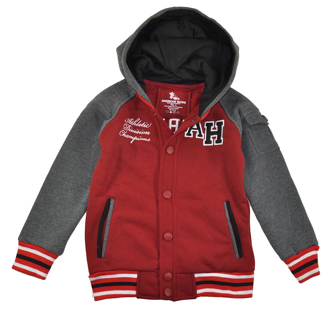 American Hawk Little Boys Hoodie 2-Piece Sweatshirt & Sweatpants Set - Soft Cotton Pullover Hooded Jacket with Pants for Kids, Toddler & Youth (Age 4-12) - Perfect for School, Playdates & Outdoor Activities