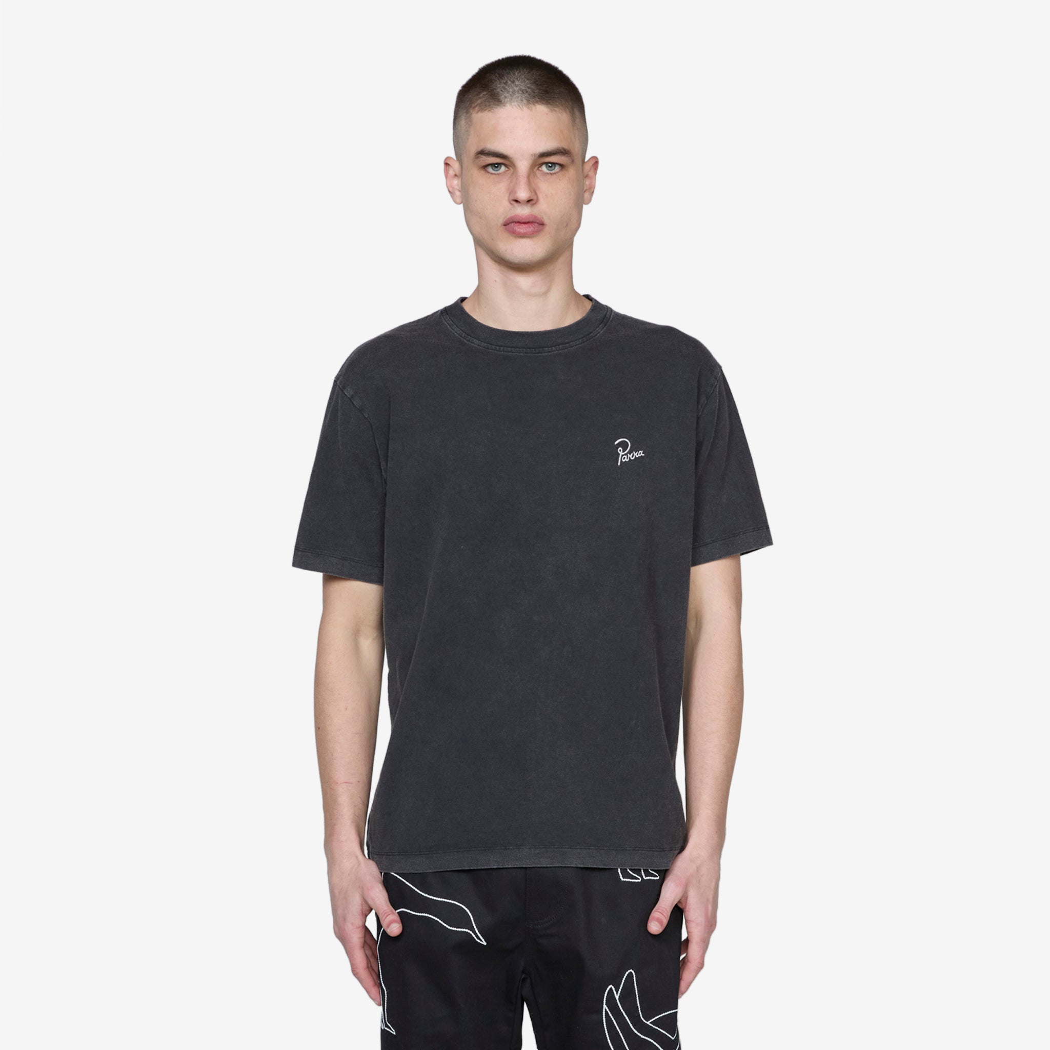Premium Washed Black Signature T-Shirt - Soft Cotton Comfort Fit for Casual Wear & Everyday Outfits