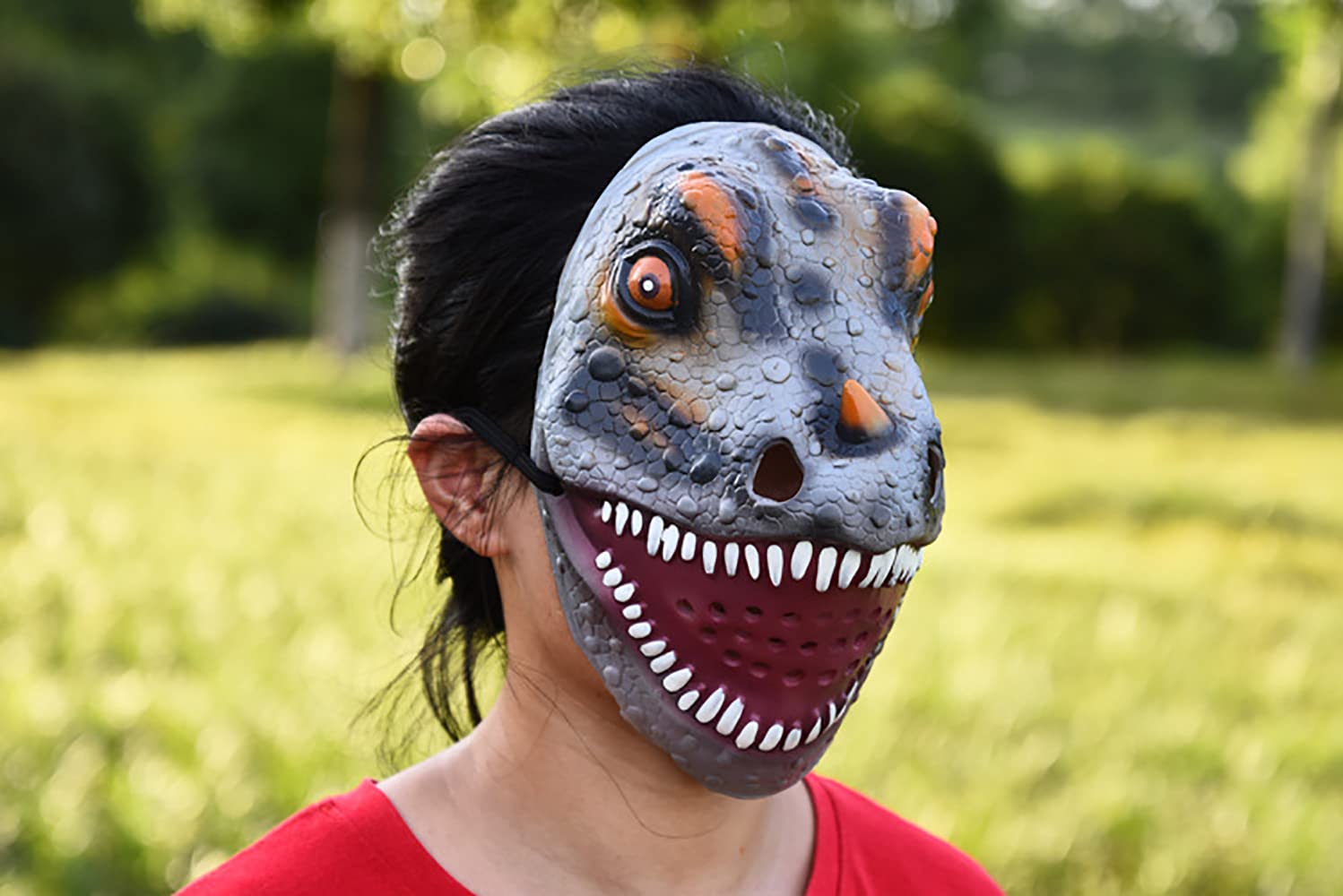 Realistic Dinosaur Mask for Halloween - Scary Dino Costume Accessory for Kids & Adults - Perfect for Halloween Parties, Cosplay, and Pretend Play