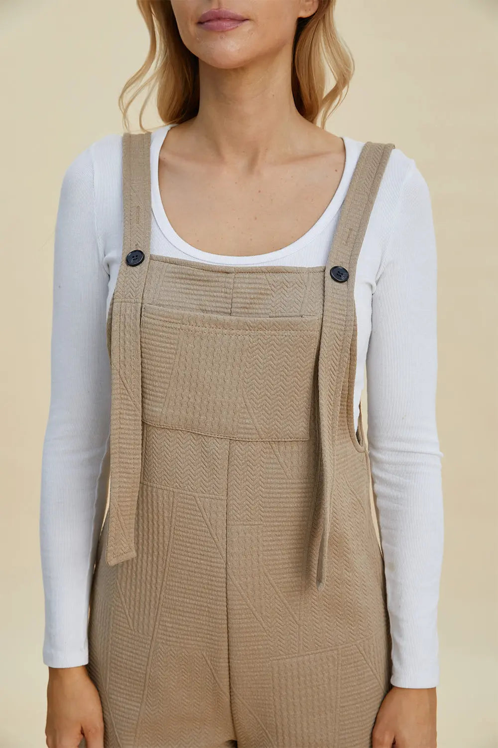 Double Take Full Size Textured Sleeveless Romper Jumpsuit - Women's Casual Summer Outfit for Beach, Vacation & Date Night